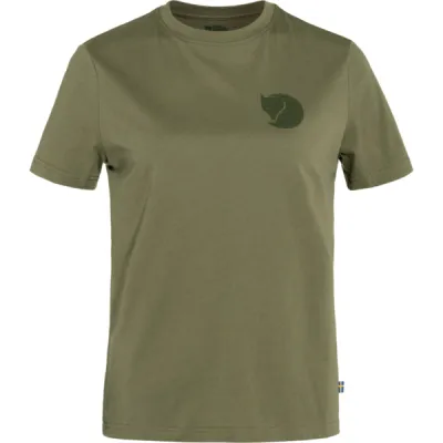 Fjällräven Fox Boxy Logo Tee W - Green - Naiset - XS - Partioaitta, kuva 1 / 1