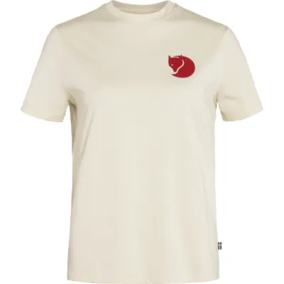 Fjällräven Fox Boxy Logo Tee W - Chalk White - Naiset - M - Partioaitta, kuva 1 / 1