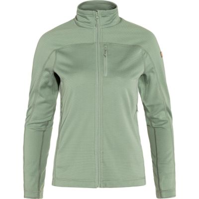 Fjällräven Abisko Lite Fleece Jacket W - Misty Green - Naiset - L - Partioaitta