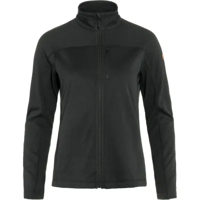 Fjällräven Abisko Lite Fleece Jacket W - Black - Naiset - L - Partioaitta, kuva 1 / 1