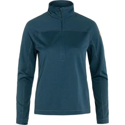 Fjällräven Abisko Lite Fleece Half Zip W - Indigo Blue - Naiset - XS - Partioaitta, kuva 1 / 1