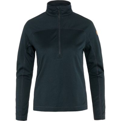 Fjällräven Abisko Lite Fleece Half Zip W - Dark Navy - Naiset - M - Partioaitta