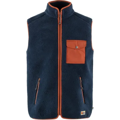 Fjällräven Vardag Pile Fleece Vest M - Navy-autumn Leaf - Miehet - S - Partioaitta, kuva 1 / 1