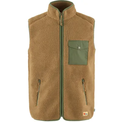 Fjällräven Vardag Pile Fleece Vest M - Buckwheat Brown-laurel Green - Miehet - M - Partioaitta, kuva 1 / 1