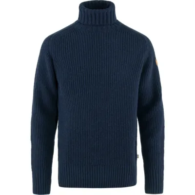 Fjällräven Övik Roller Neck Sweater M - Dark Navy - Miehet - M - Partioaitta, kuva 1 / 1