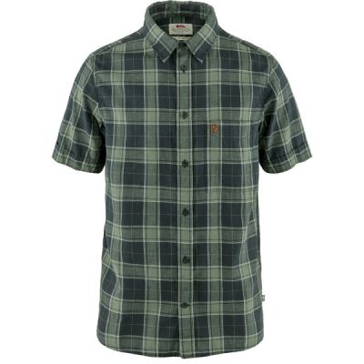 Fjällräven Övik Travel Shirt Ss M - Dark Navy-patina Green - Miehet - S - Partioaitta