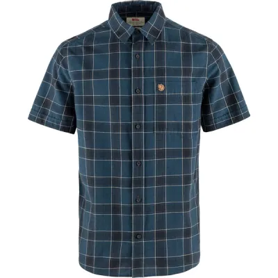 Fjällräven Övik Travel Shirt Ss M - Indigo Blue-dark Navy - Miehet - M - Partioaitta, kuva 1 / 1