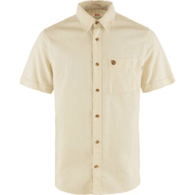 Fjällräven Övik Travel Shirt Ss M - Chalk White - Miehet - L - Partioaitta