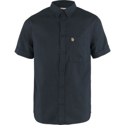 Fjällräven Övik Travel Shirt Ss M - Dark Navy - Miehet - M - Partioaitta