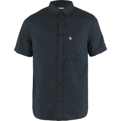 Fjällräven Övik Travel Shirt Ss M - Dark Navy - Miehet - M - Partioaitta, kuva 1 / 1