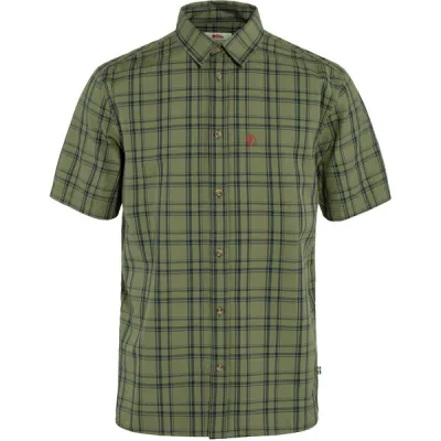 Fjällräven Övik Lite Shirt Ss M - Green-dark Navy - Miehet - M - Partioaitta, kuva 1 / 1