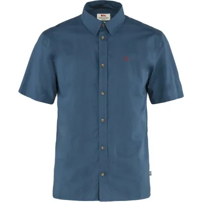 Fjällräven Övik Lite Shirt Ss M - Uncle Blue - Miehet - L - Partioaitta, kuva 1 / 1