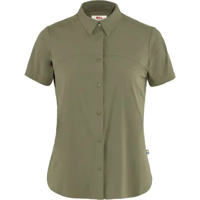 Fjällräven High Coast Lite Shirt Ss W - Green - Naiset - L - Partioaitta, kuva 1 / 1