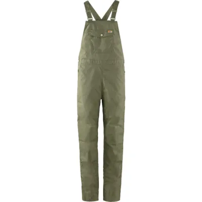 Fjällräven Vardag Dungaree Trousers W - Green - Naiset - L - Partioaitta, kuva 1 / 1