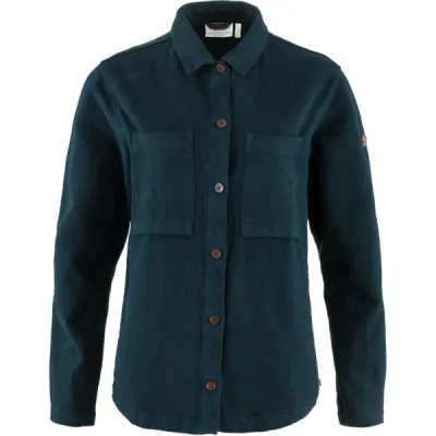 Fjällräven Singi Flannel Overshirt W - Dark Navy - Naiset - XXS - Partioaitta, kuva 1 / 1