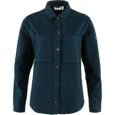 Fjällräven Singi Flannel Overshirt W - Dark Navy - Naiset - L - Partioaitta