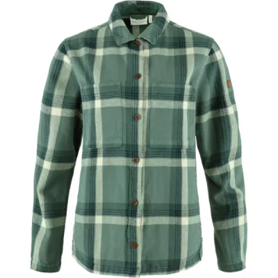 Fjällräven Singi Flannel Overshirt W - Patina Green-deep Patina - Naiset - XS - Partioaitta, kuva 1 / 1