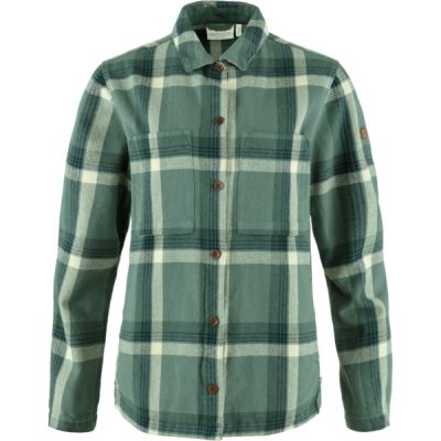 Fjällräven Singi Flannel Overshirt W - Patina Green-deep Patina - Naiset - S - Partioaitta