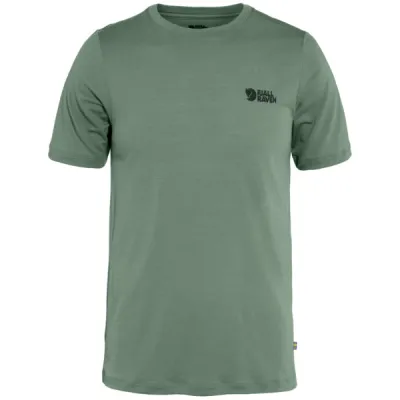Fjällräven Abisko Wool Logo Ss M - Patina Green - Miehet - M - Partioaitta, kuva 1 / 1
