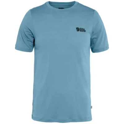 Fjällräven Abisko Wool Logo Ss M - Dawn Blue - Miehet - S - Partioaitta, kuva 1 / 1