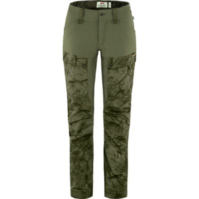 Fjällräven Keb Trousers Curved W - Green Camo-laurel Green - Naiset - 44/S - Partioaitta