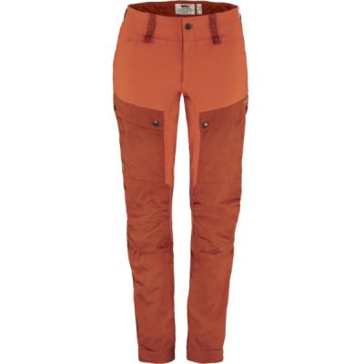 Fjällräven Keb Trousers Curved W - Cabin Red-rowan Red - Naiset - 42/R - Partioaitta