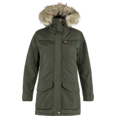 Fjällräven Nuuk Parka W - Deep Forest - Naiset - L - Partioaitta