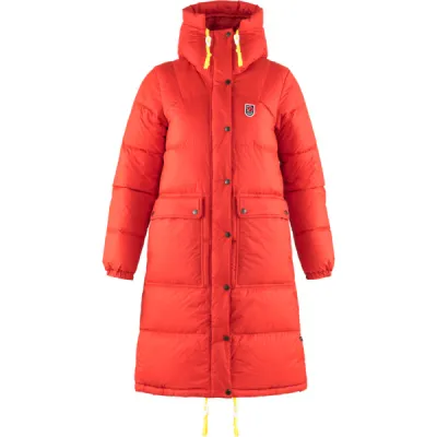 Fjällräven Expedition Long Down Parka W - True Red - Naiset - M - Partioaitta, kuva 1 / 1