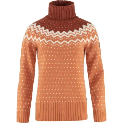 Fjällräven Övik Knit Roller Neck W - Desert Brown-autumn Leaf - Naiset - XS - Partioaitta, kuva 1 / 1