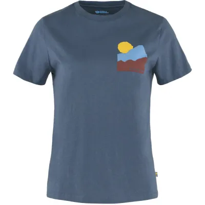 Fjällräven Nature T-shirt W - Indigo Blue - Naiset - XXS - Partioaitta, kuva 1 / 1