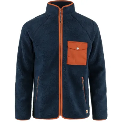 Fjällräven Vardag Pile Fleece M - Navy-autumn Leaf - Miehet - XL - Partioaitta, kuva 1 / 1