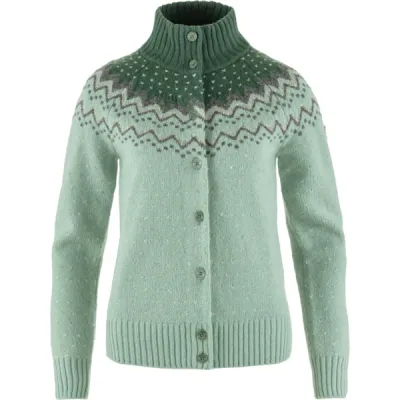 Fjällräven Övik Knit Cardigan W - Misty Green-deep Patina - Naiset - XS - Partioaitta, kuva 1 / 1