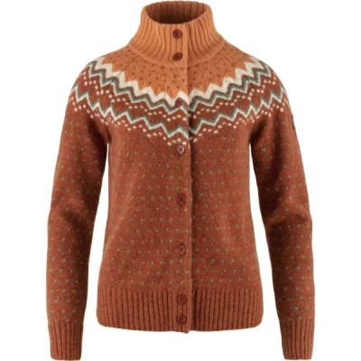 Fjällräven Övik Knit Cardigan W - Autumn Leaf-desert Brown - Naiset - XL - Partioaitta, kuva 1 / 1