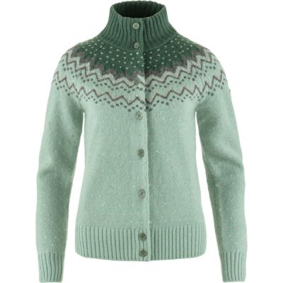 Fjällräven Övik Knit Cardigan W - Misty Green-deep Patina - Naiset - S - Partioaitta