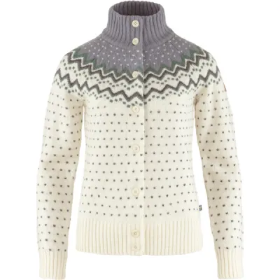 Fjällräven Övik Knit Cardigan W - Chalk White-flint Grey - Naiset - XXS - Partioaitta, kuva 1 / 1
