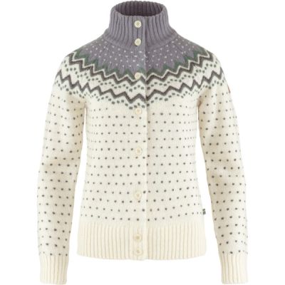 Fjällräven Övik Knit Cardigan W - Chalk White-flint Grey - Naiset - XS - Partioaitta