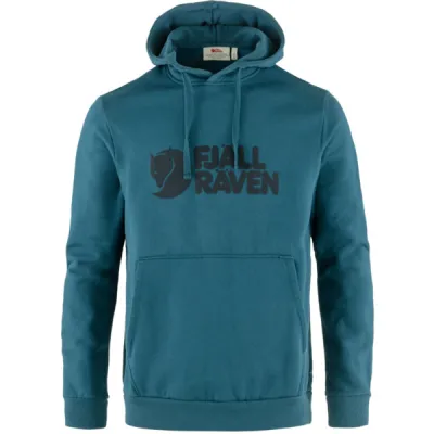 Fjällräven Fjällräven Logo Hoodie M - Deep Sea - Miehet - M - Partioaitta, kuva 1 / 1
