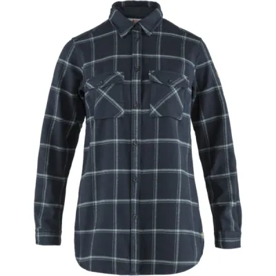 Fjällräven Övik Twill Shirt Ls W - Dark Navy-steel Blue - Naiset - M - Partioaitta, kuva 1 / 1