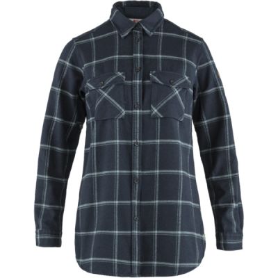 Fjällräven Övik Twill Shirt Ls W - Dark Navy-steel Blue - Naiset - S - Partioaitta