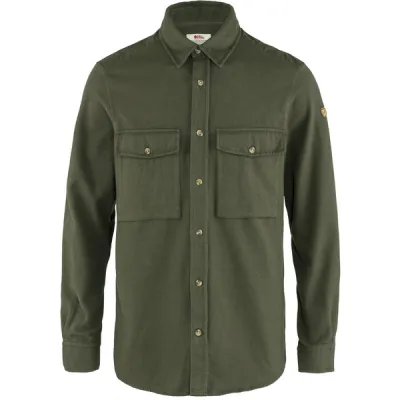 Fjällräven Övik Twill Shirt M - Deep Forest-deep Forest - Miehet - M - Partioaitta, kuva 1 / 1