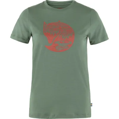 Fjällräven Abisko Wool Fox Ss W - Patina Green-terracotta Brown - Naiset - M - Partioaitta, kuva 1 / 1