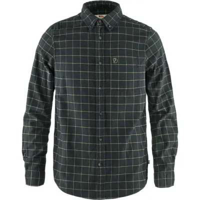 Fjällräven Övik Flannel Shirt M - Dark Grey - Miehet - L - Partioaitta, kuva 1 / 1