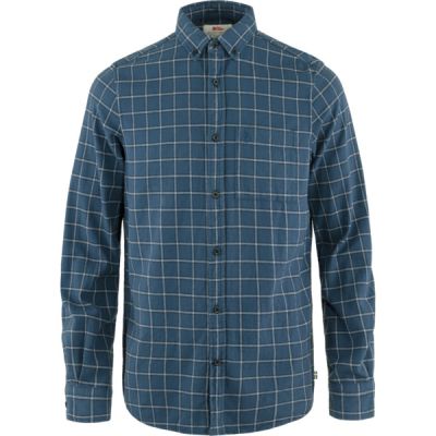 Fjällräven Övik Flannel Shirt M - Indigo Blue-flint Grey - Miehet - XL - Partioaitta