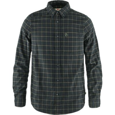 Fjällräven Övik Flannel Shirt M - Dark Grey - Miehet - M - Partioaitta
