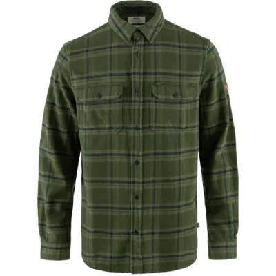 Fjällräven Övik Heavy Flannel Shirt M - Deep Forest-laurel Green - Miehet - XXL - Partioaitta, kuva 1 / 1