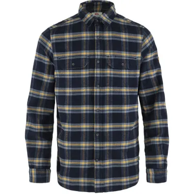 Fjällräven Övik Heavy Flannel Shirt M - Dark Navy-buckwheat Brown - Miehet - XXL - Partioaitta, kuva 1 / 1