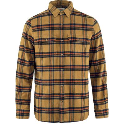 Fjällräven Övik Heavy Flannel Shirt M - Buckwheat Brown-autumn Leaf - Miehet - XL - Partioaitta