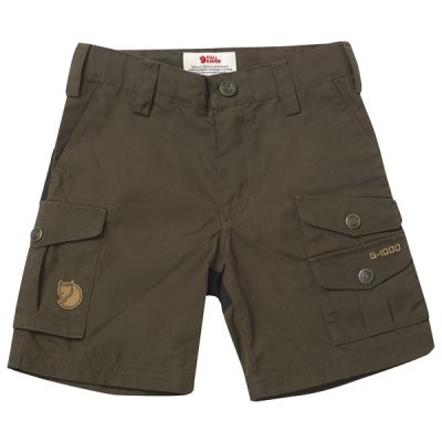 Fjällräven Kids Vidda Shorts - Dark Olive - Lapset - 128 - Partioaitta