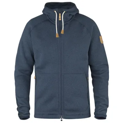 Fjällräven Övik Fleece Hoodie M - Navy - Miehet - M - Partioaitta, kuva 1 / 1