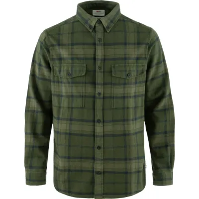 Fjällräven Övik Twill Shirt M - Deep Forest-green - Miehet - L - Partioaitta, kuva 1 / 1